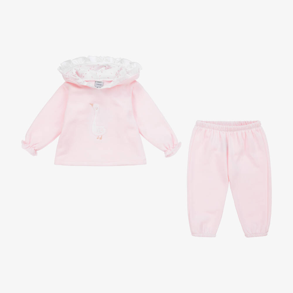 Babidu-Girls Cozy Pink Duck Ensemble | Childrensalon Outlet