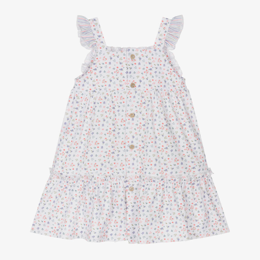 Babidu-Нежное кремовое платье с цветочным узором для девочек | Childrensalon Outlet