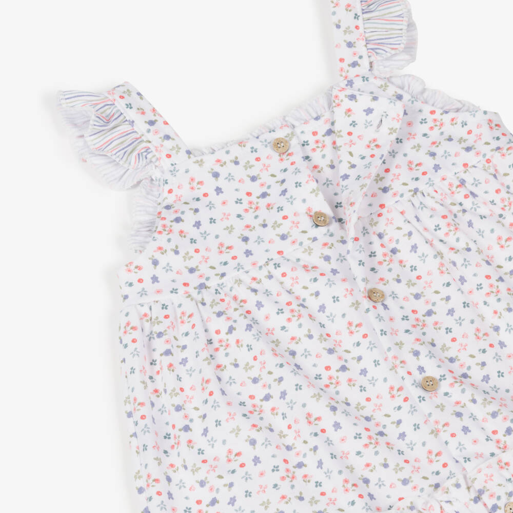 Babidu-Нежное кремовое платье с цветочным узором для девочек | Childrensalon Outlet