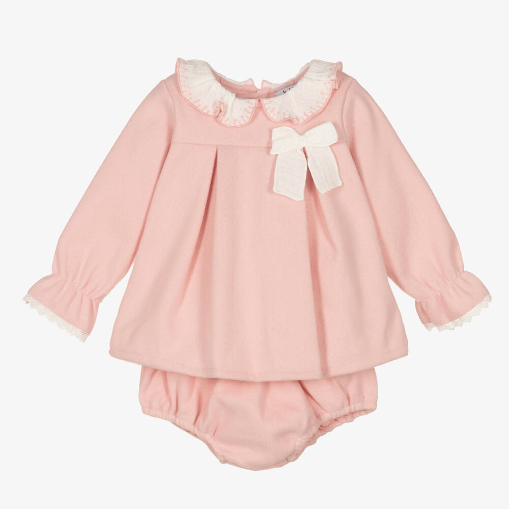Babidu-Girls Delicate Pink Knit Dress | Childrensalon Outlet