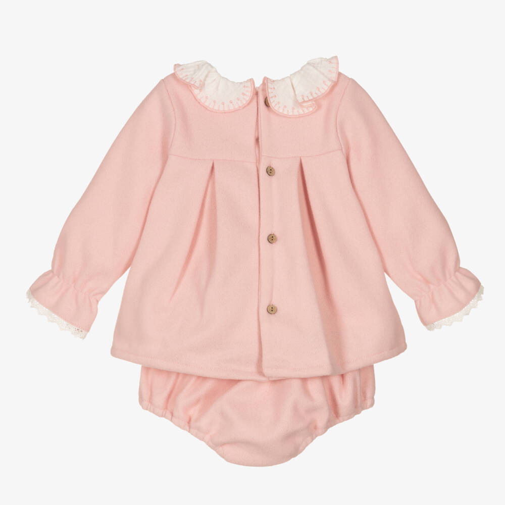 Babidu-Girls Delicate Pink Knit Dress | Childrensalon Outlet