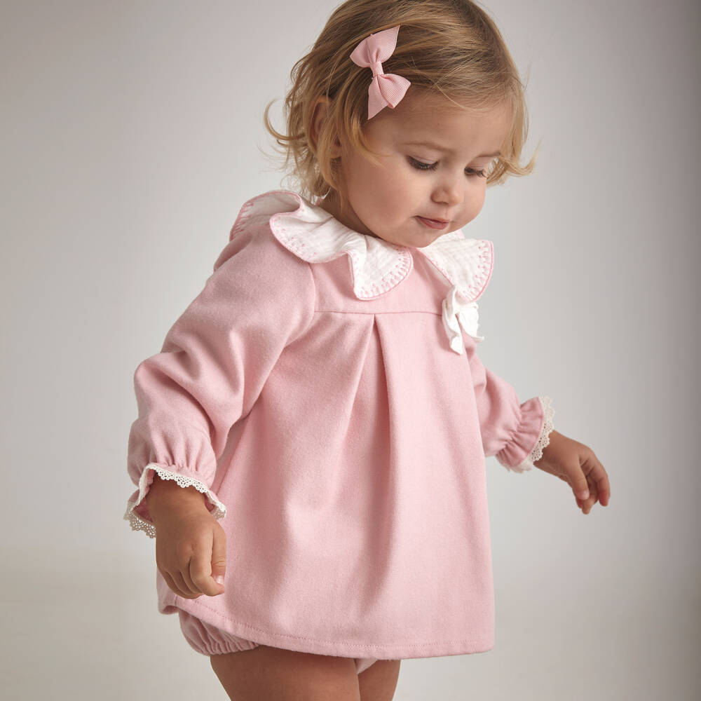 Babidu-Girls Delicate Pink Knit Dress | Childrensalon Outlet
