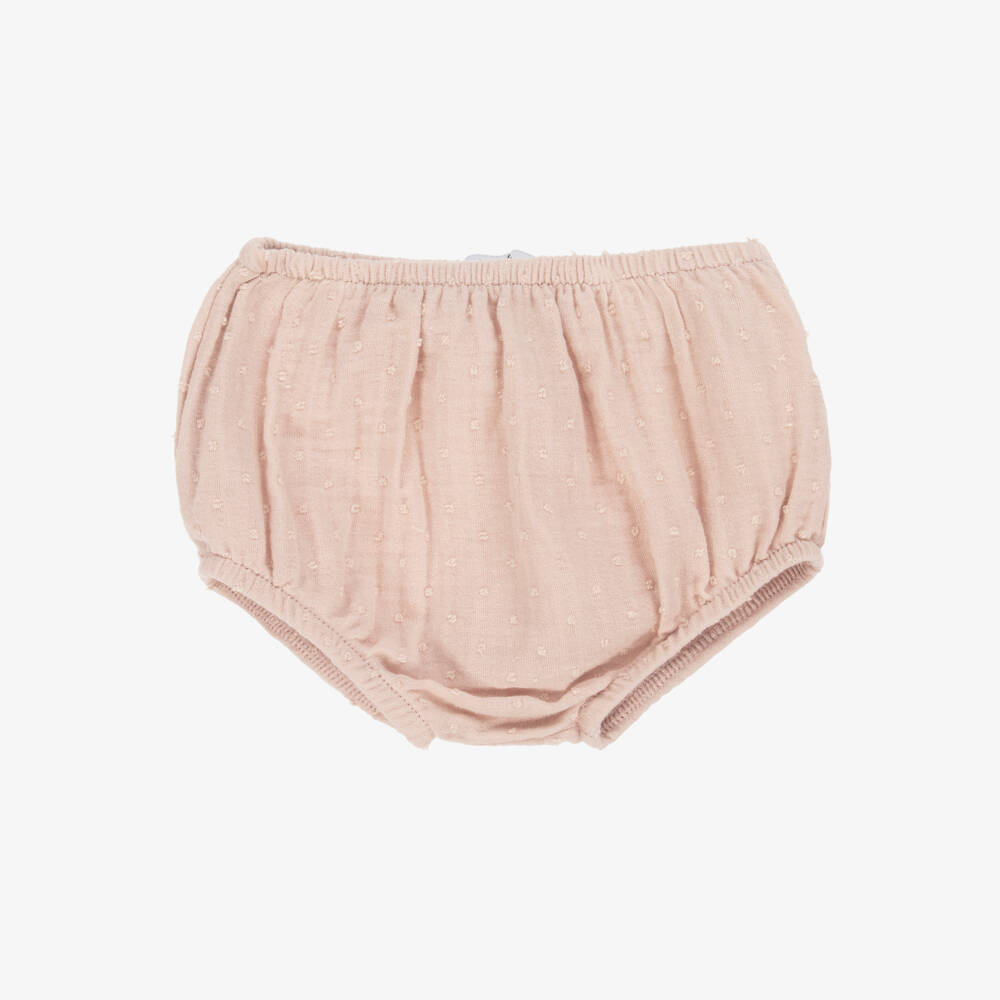 Babidu-Girls' Delicate Pink Muslin Frock | Childrensalon Outlet