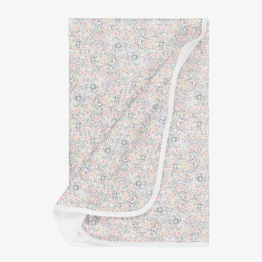 Babidu-Girls Delightful Blue Floral Shawl | Childrensalon Outlet