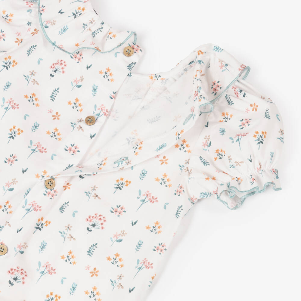 Babidu-طقم فاخر للبنات باللون العاجي والأزرق | Childrensalon Outlet