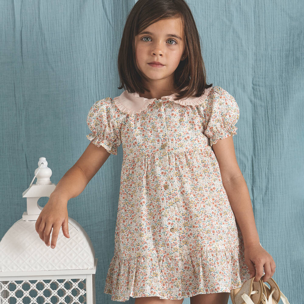 Babidu-Хлопковое платье в цветочек | Childrensalon Outlet