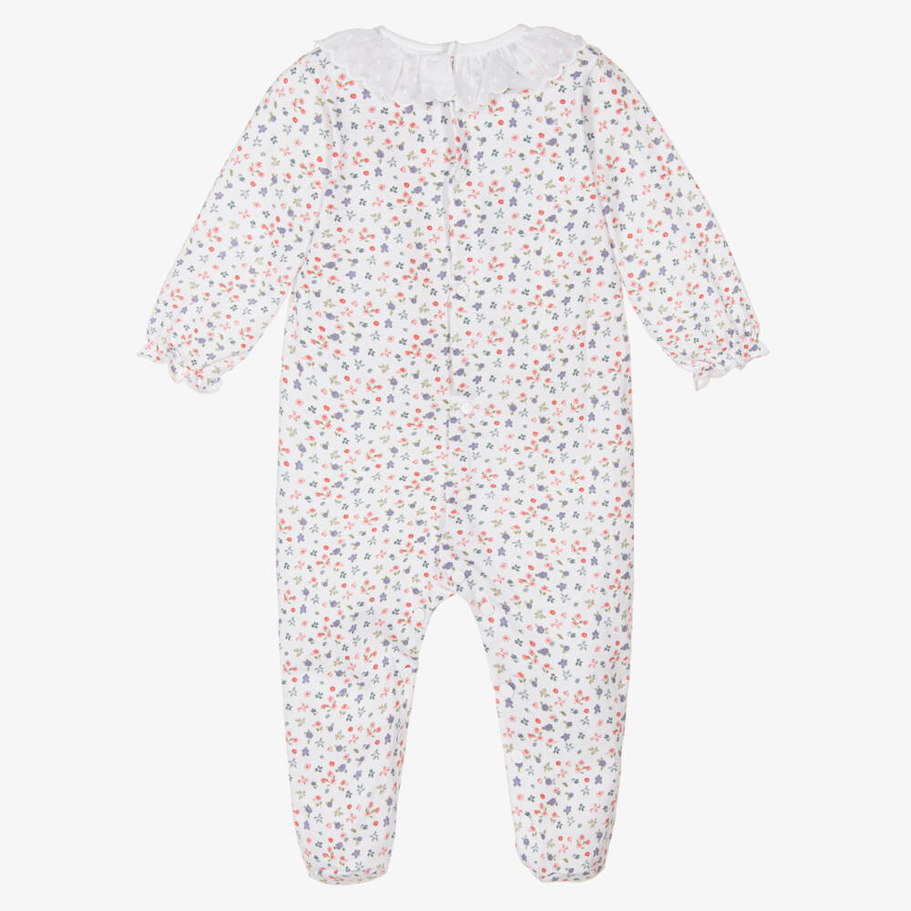 Babidu-Girls Floral Cotton Romper Delight | Childrensalon Outlet