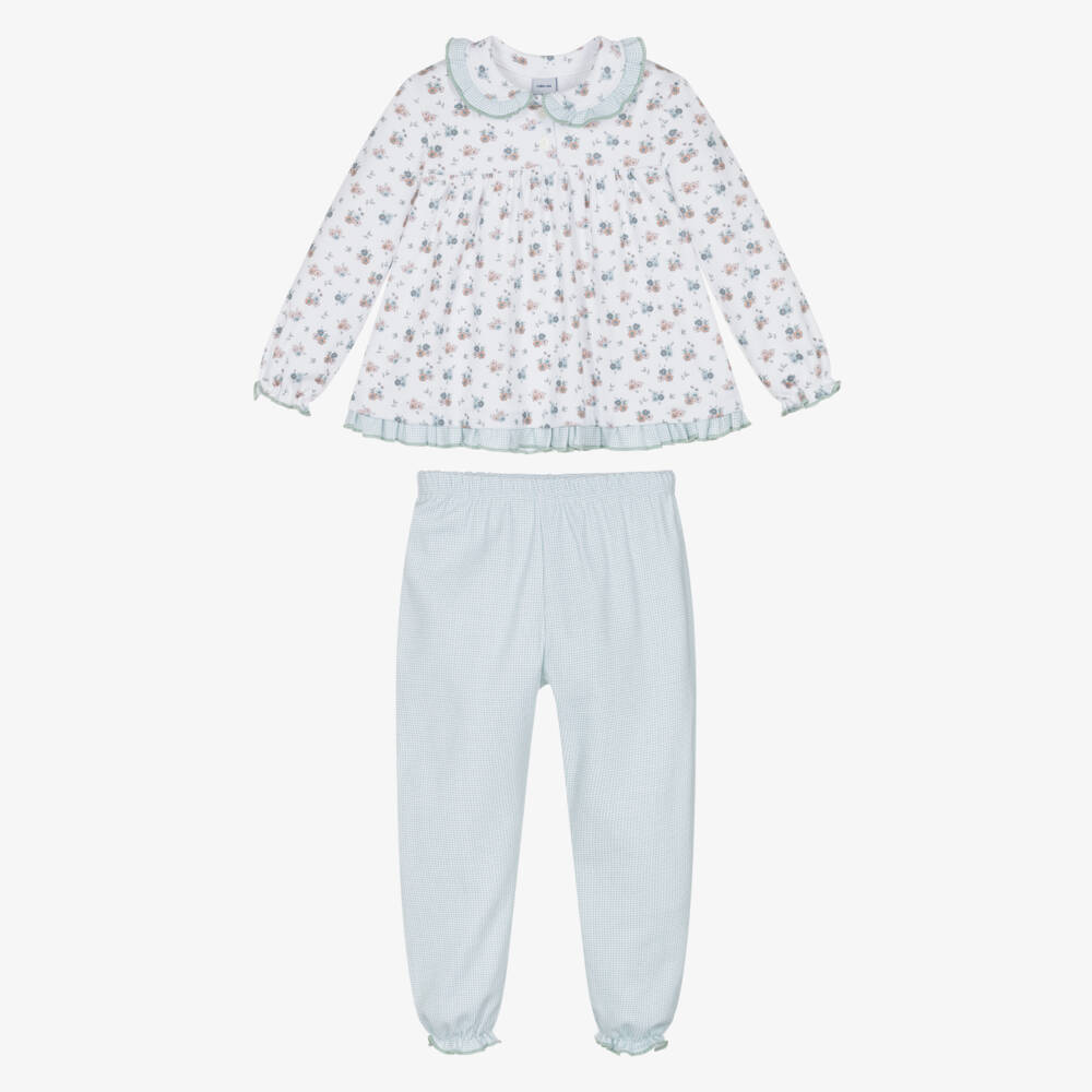 Babidu-Хлопковые пижамы с цветочным узором для девочек | Childrensalon Outlet