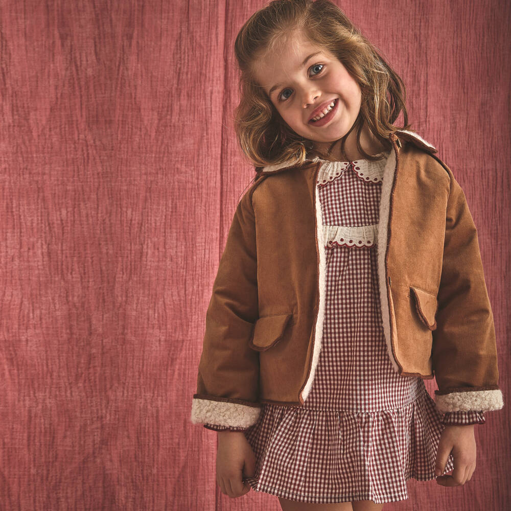 Babidu-Girls Gingham Cotton Check Dress | Childrensalon Outlet