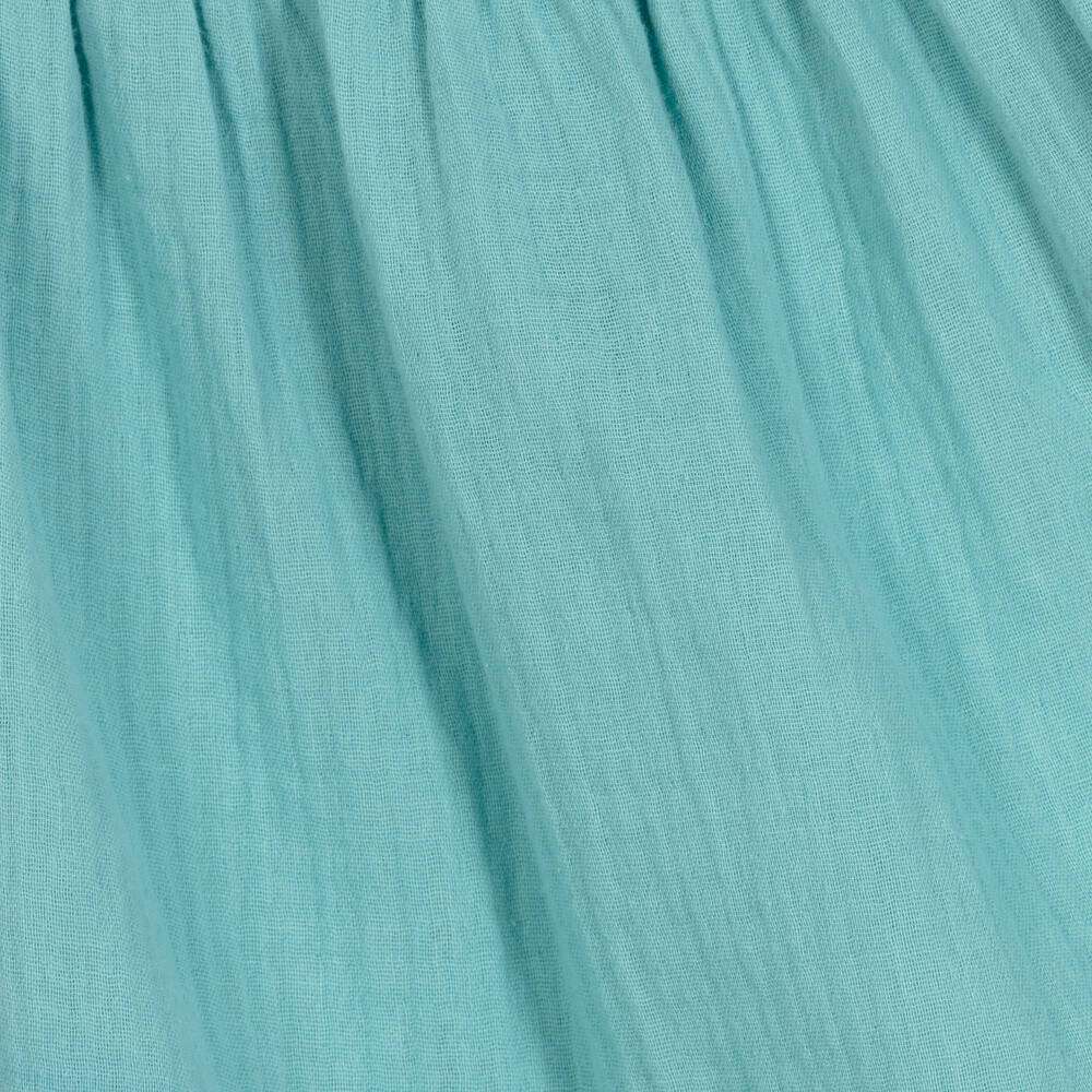 Babidu-Зеленое хлопковое платье | Childrensalon Outlet