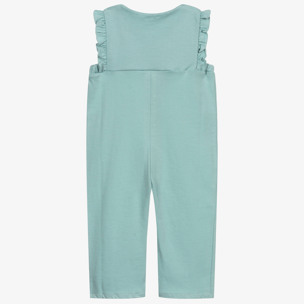 بابيدو -Girls Green Cotton Jumpsuit | Childrensalon Outlet