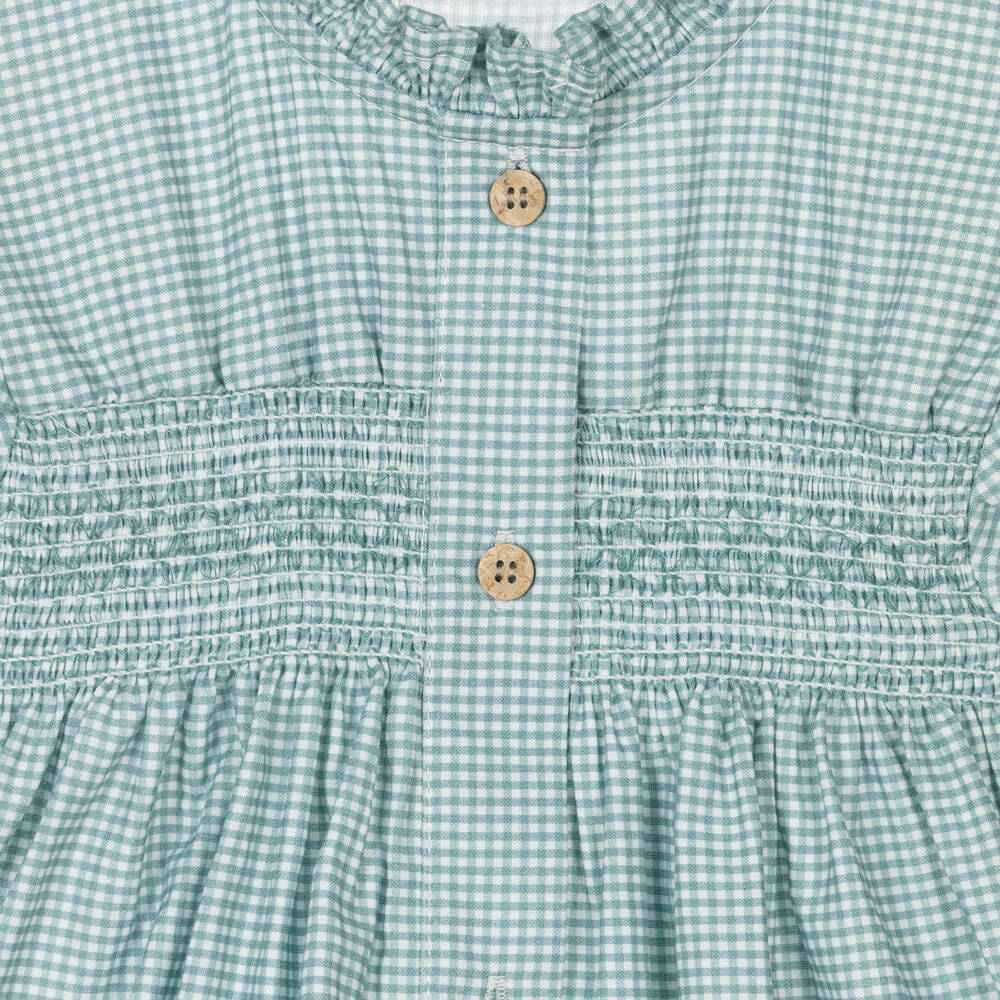 Babidu-Girls Green Cotton Shorts Set | Childrensalon Outlet