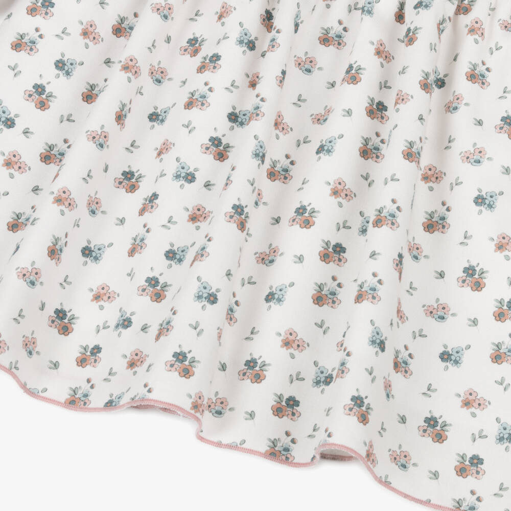 Babidu-Платье из кремового хлопка с цветочным узором для девочек | Childrensalon Outlet