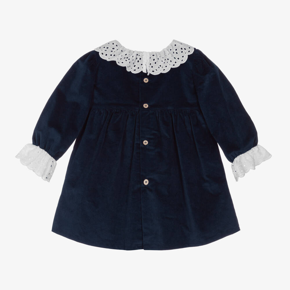 Babidu-Girls Midnight Velvet Dress | Childrensalon Outlet