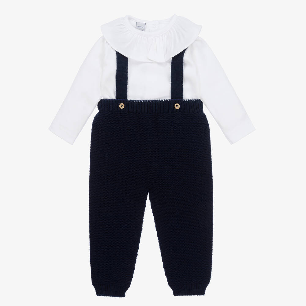 Babidu - Ensemble pantalon bleu marine fille | Childrensalon