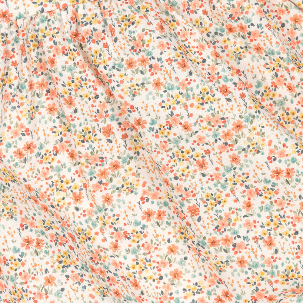 Babidu-Оранжево-зеленое платье в цветочек | Childrensalon Outlet