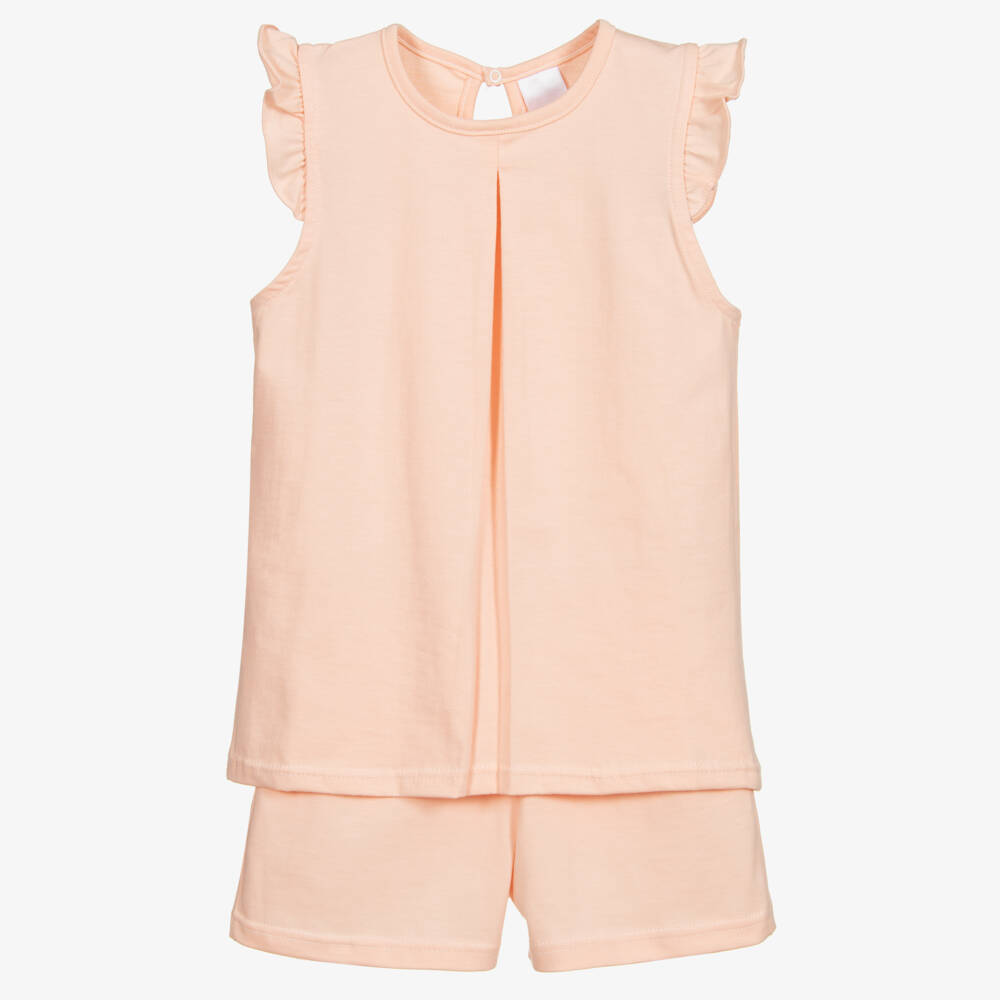 Babidu-Светло-оранжевая хлопковая пижама | Childrensalon Outlet