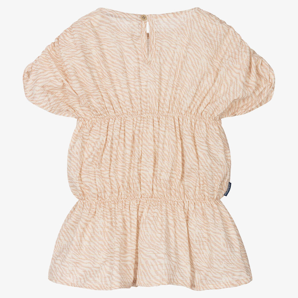 Babidu-Girls Pink Cotton Dress | Childrensalon Outlet