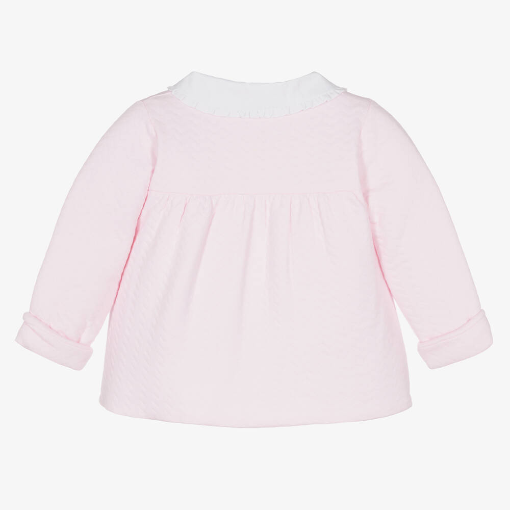 Babidu-Girls Pink Cotton Jacket | Childrensalon Outlet