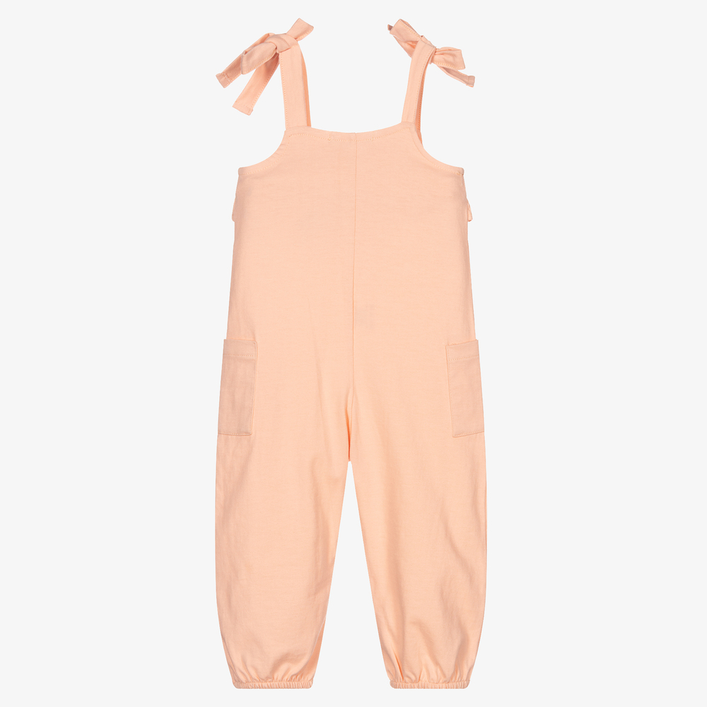 بابيدو -جمبسوت قطن جيرسي لون زهري مرجاني للبنات | Childrensalon Outlet