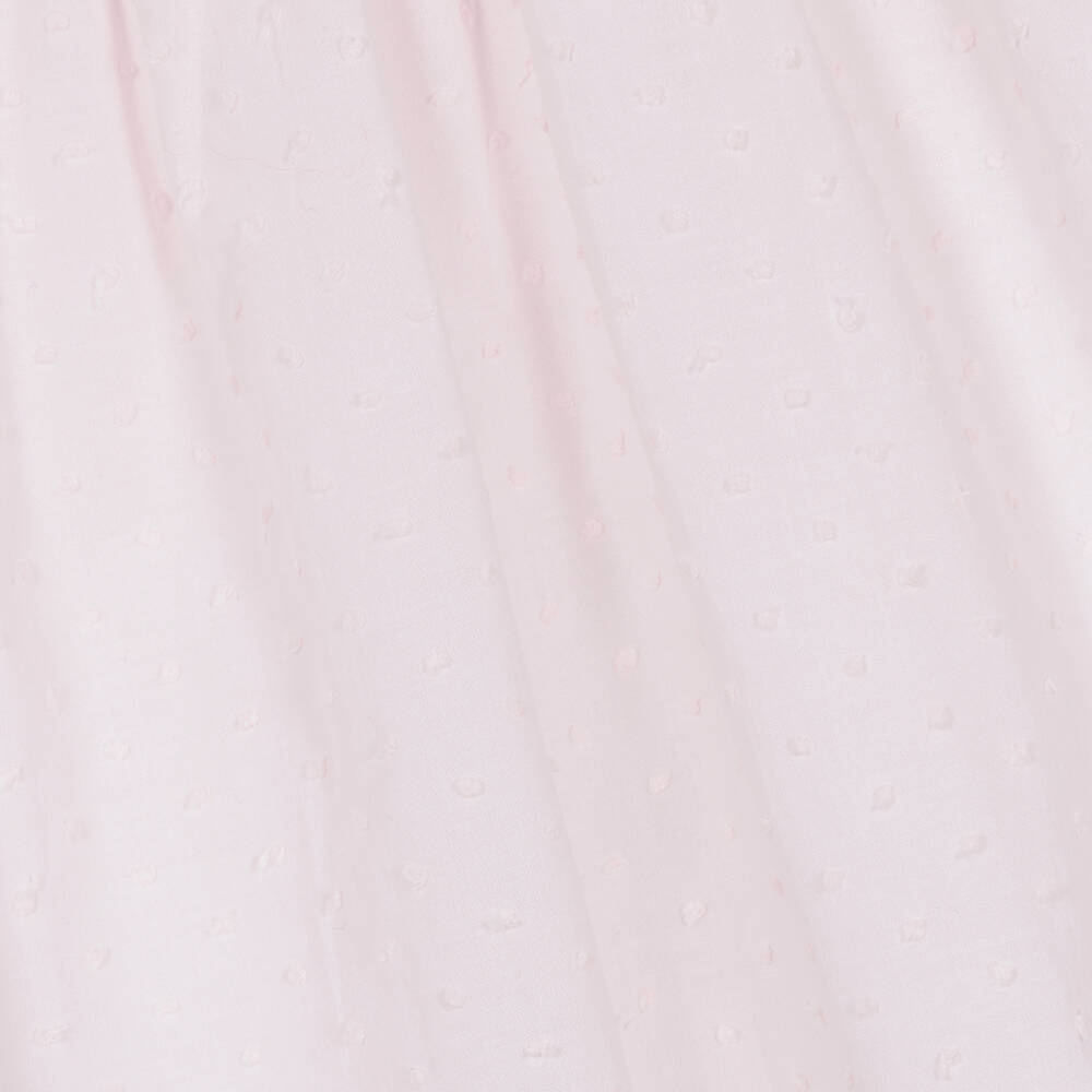 Babidu-Розовое платье из хлопка плюмети | Childrensalon Outlet