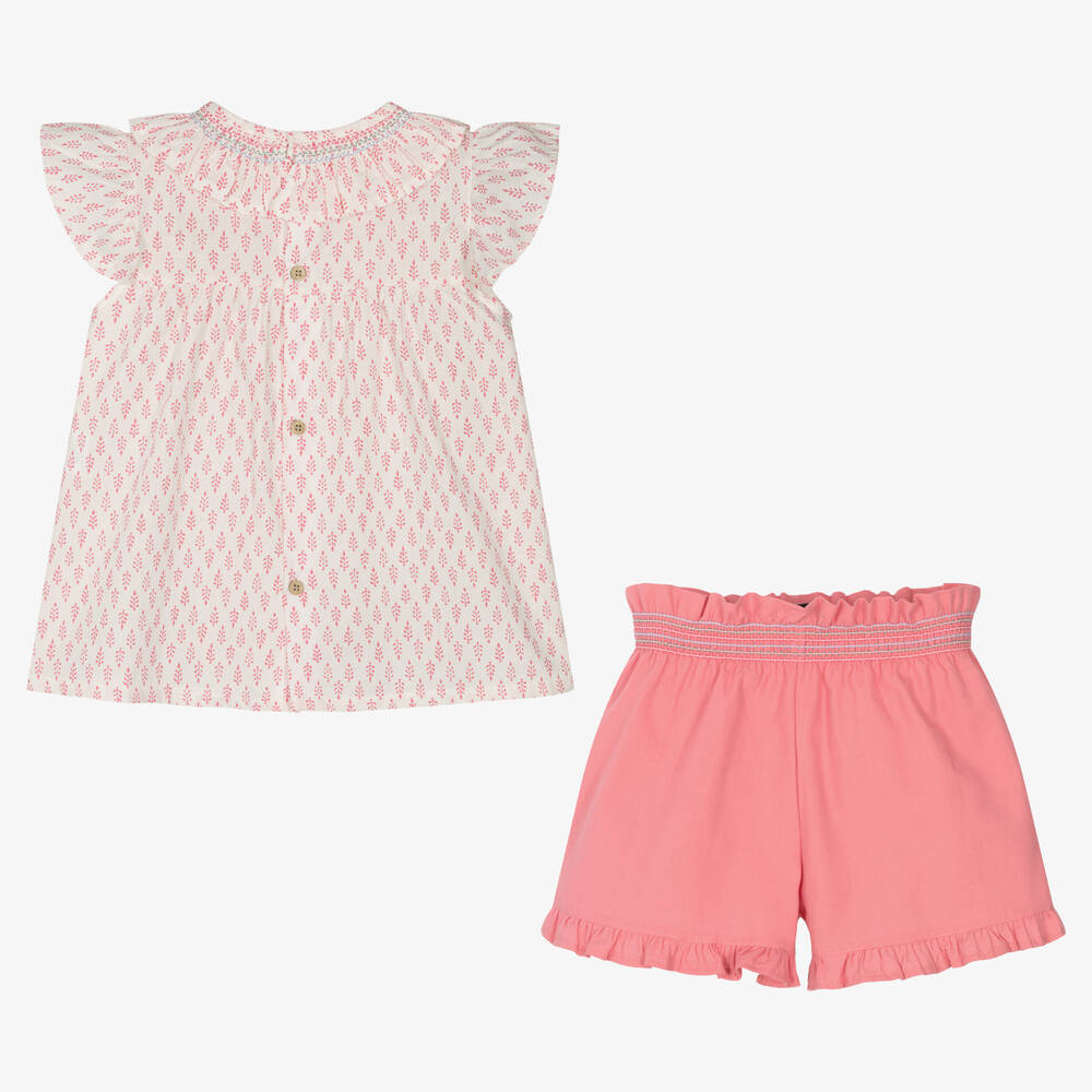 Babidu-Розовая блузка и шорты из хлопка | Childrensalon Outlet