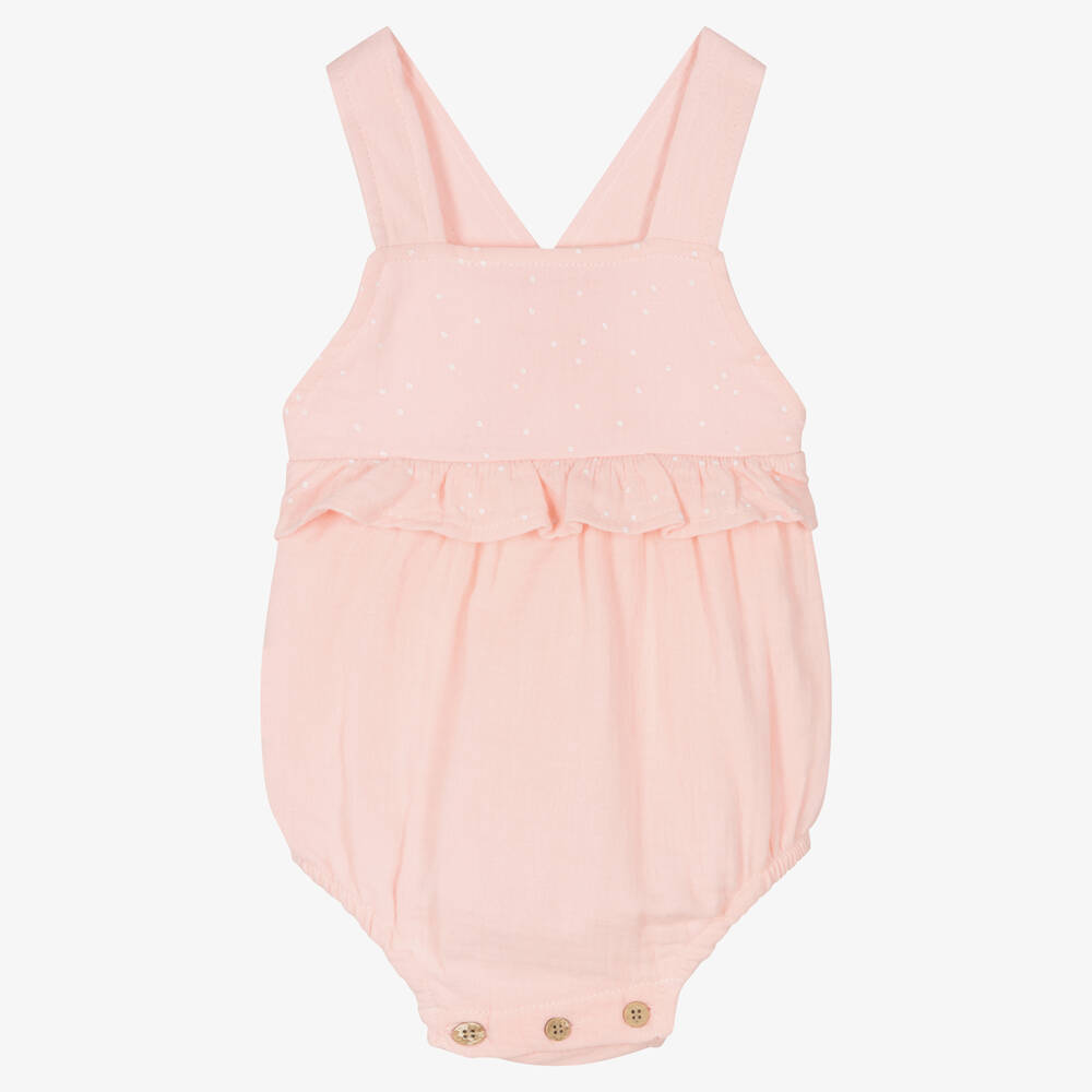 Babidu-Girls Pink Cotton Shortie | Childrensalon Outlet