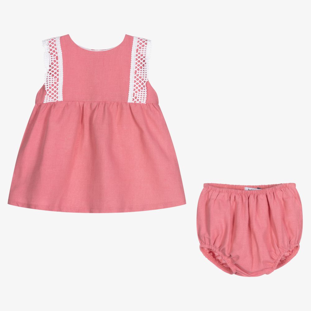 Babidu-Girls Pink Dress Set | Childrensalon Outlet