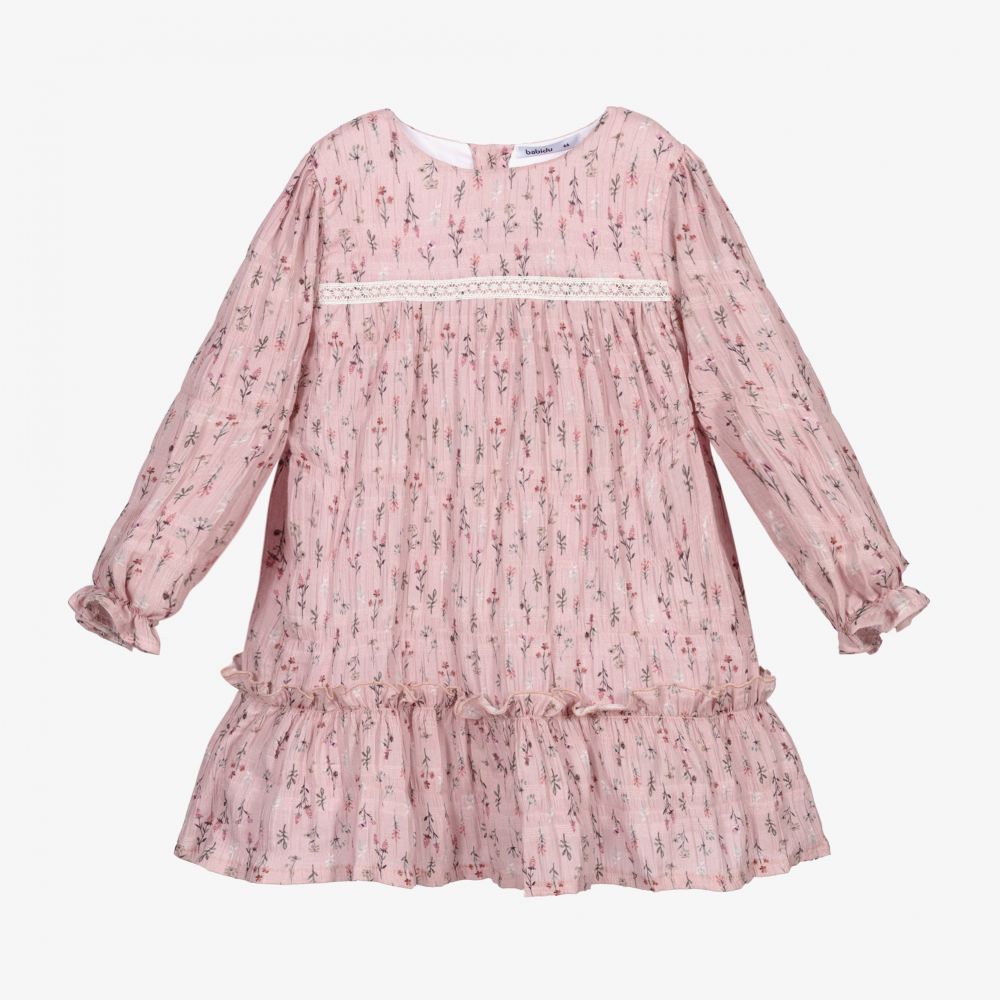 Babidu - Розовое платье в цветочек для девочек | Childrensalon
