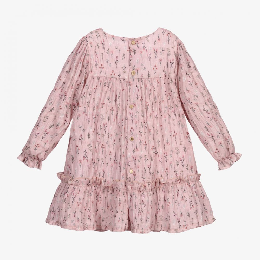 Babidu-Girls Pink Floral Dress | Childrensalon Outlet