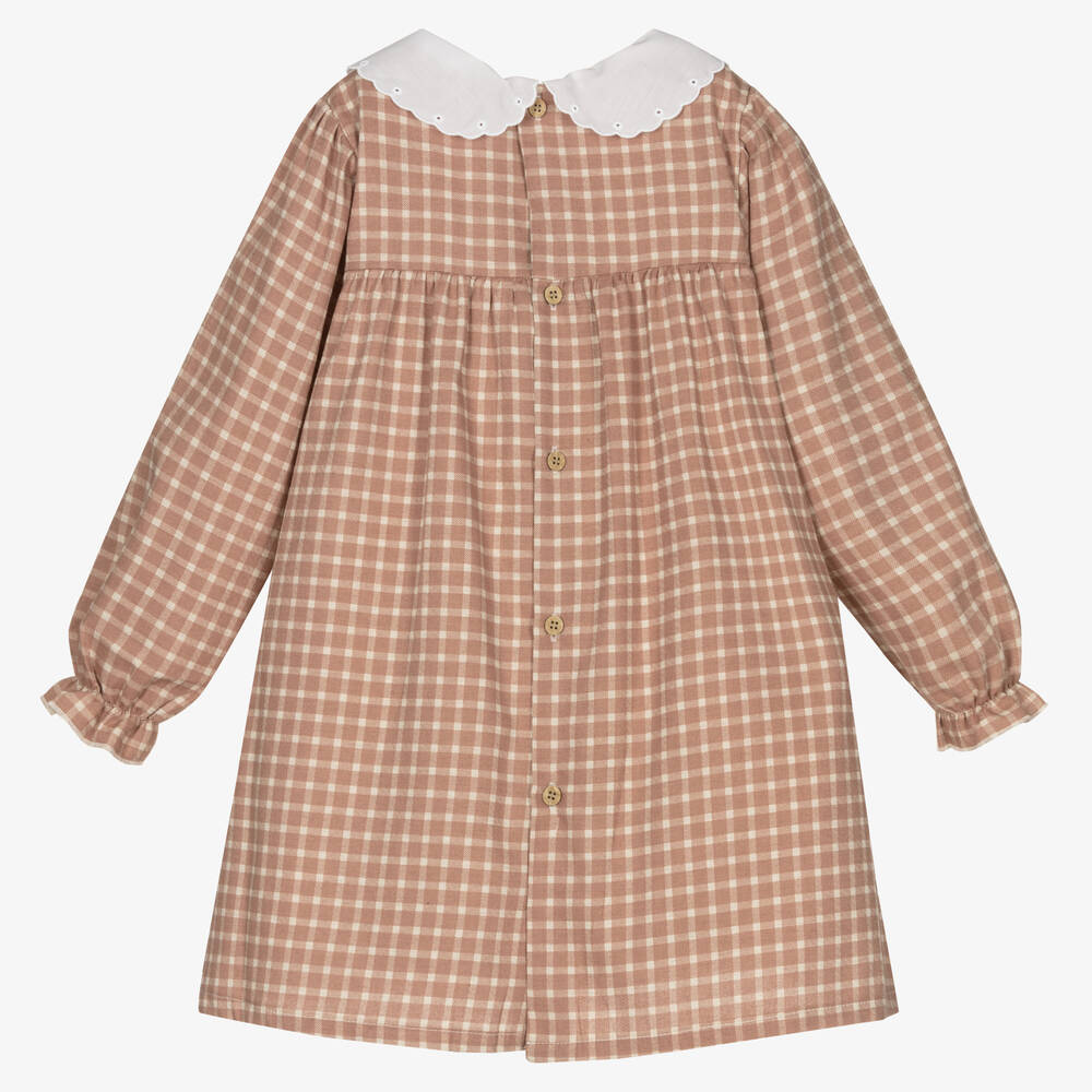 Babidu-Girls Pink Gingham Dress | Childrensalon Outlet