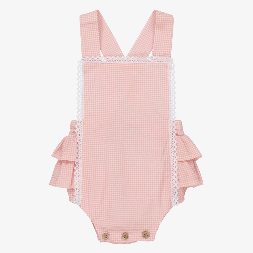 Babidu - Girls Pink Gingham Shortie | Childrensalon