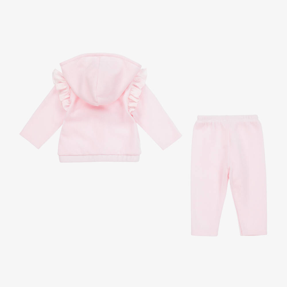 Babidu-Girls Pink Jersey Hooded Set | Childrensalon Outlet