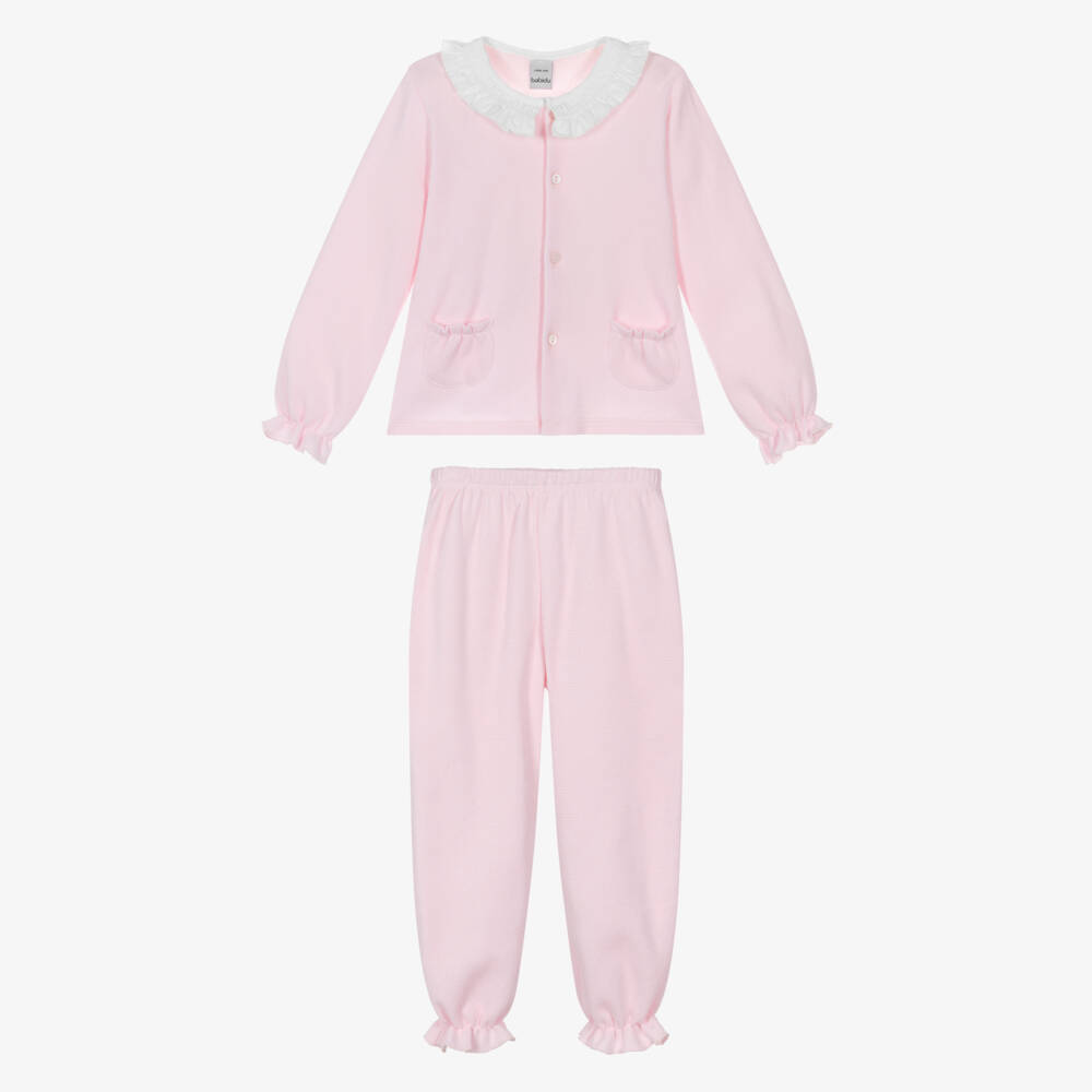 Babidu-Розовые хлопковые пижамы для девочек | Childrensalon Outlet