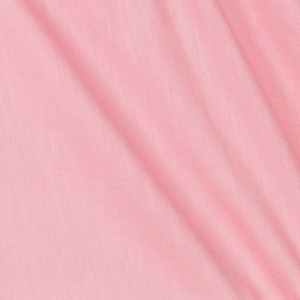 Babidu-Girls Pink Linen & Cotton Dress | Childrensalon Outlet