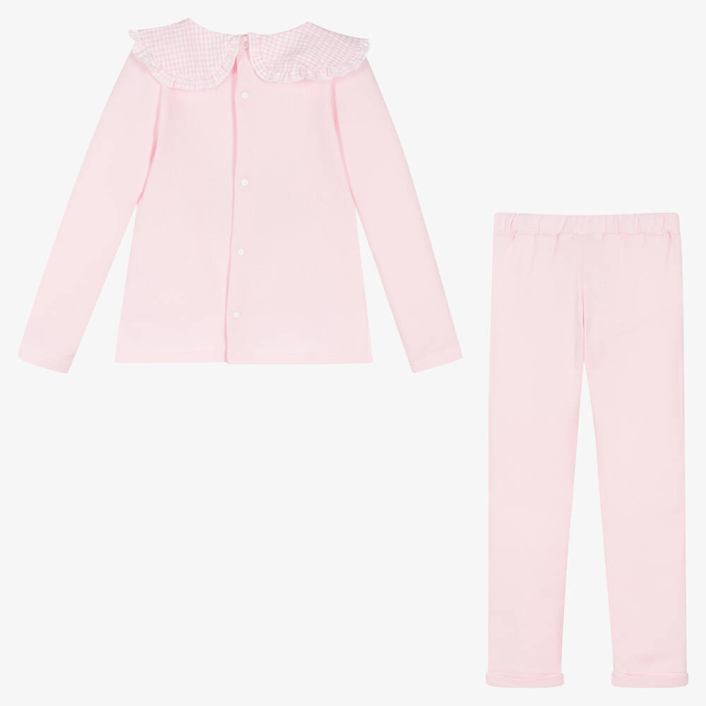 Babidu-Розовый топ и брюки в рубчик для девочек | Childrensalon Outlet