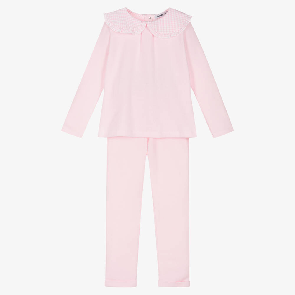 Babidu - Rosa, geripptes Hosen-Set (M) | Childrensalon