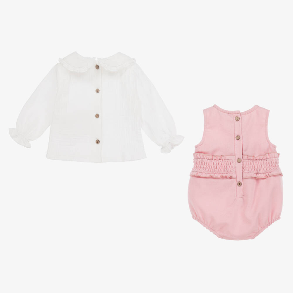 بابيدو -طقم بودي سوت لون زهري للمولودات | Childrensalon Outlet