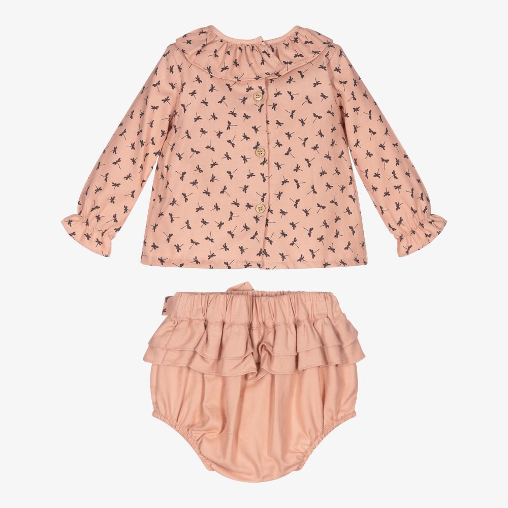 Babidu-Girls Pink Shorts Set | Childrensalon Outlet