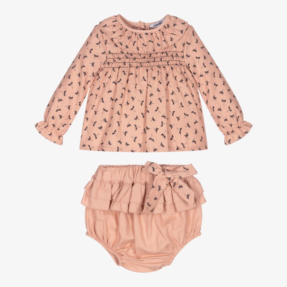 Babidu-Girls Pink Shorts Set | Childrensalon Outlet