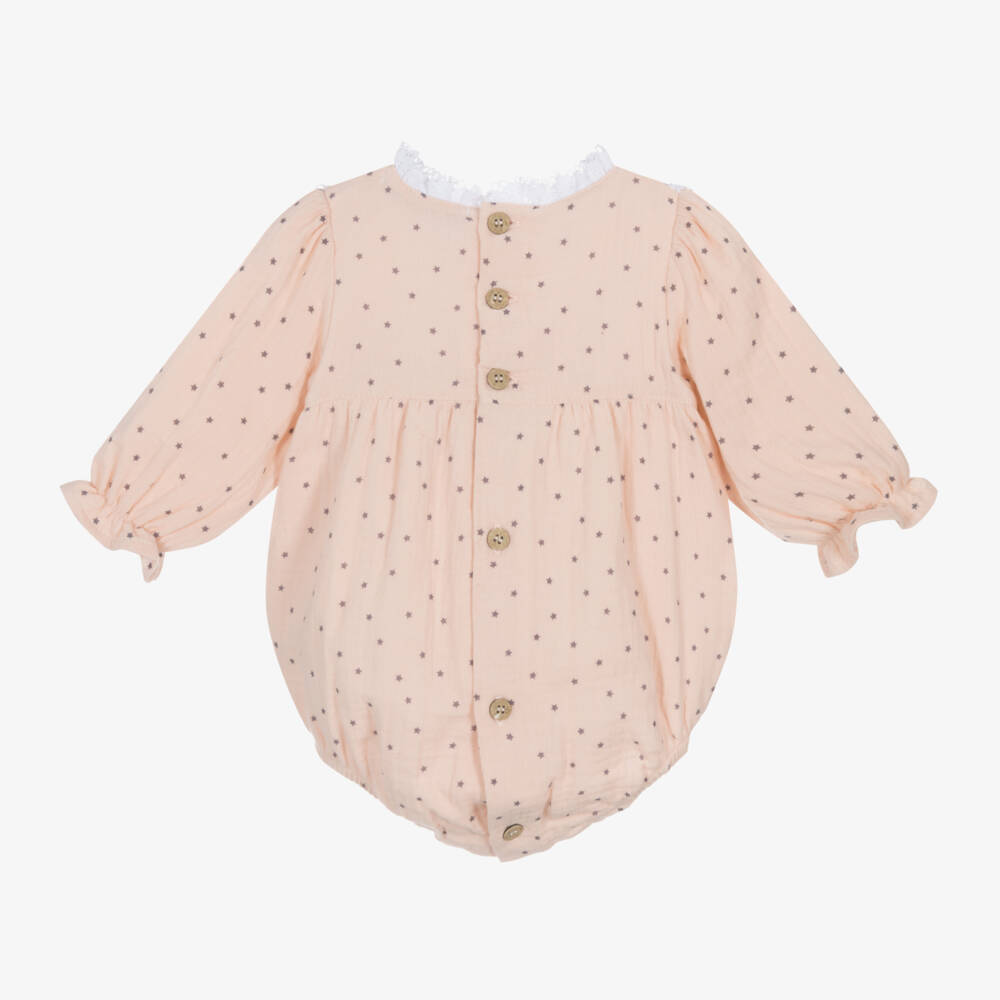 Babidu-Girls Pink Star Patterned Shortie | Childrensalon Outlet