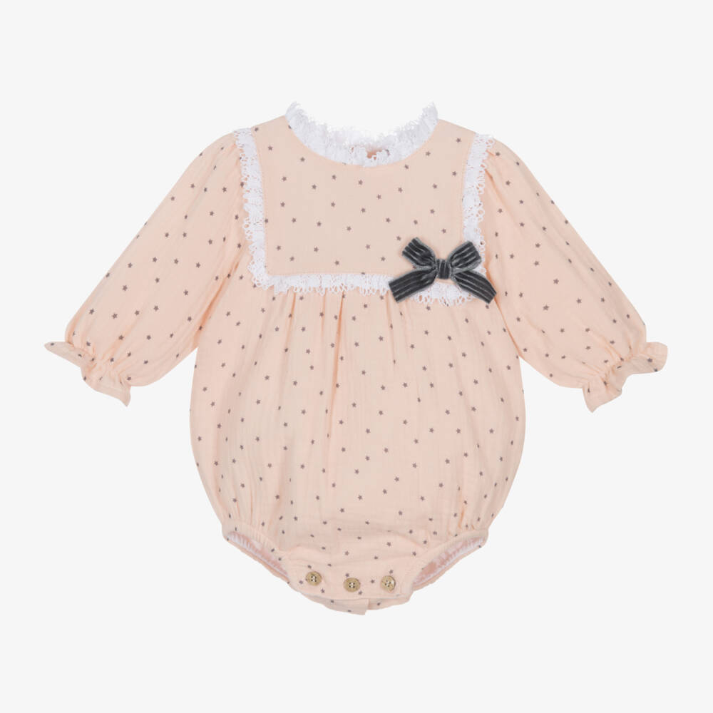 Babidu-Girls Pink Star Patterned Shortie | Childrensalon Outlet