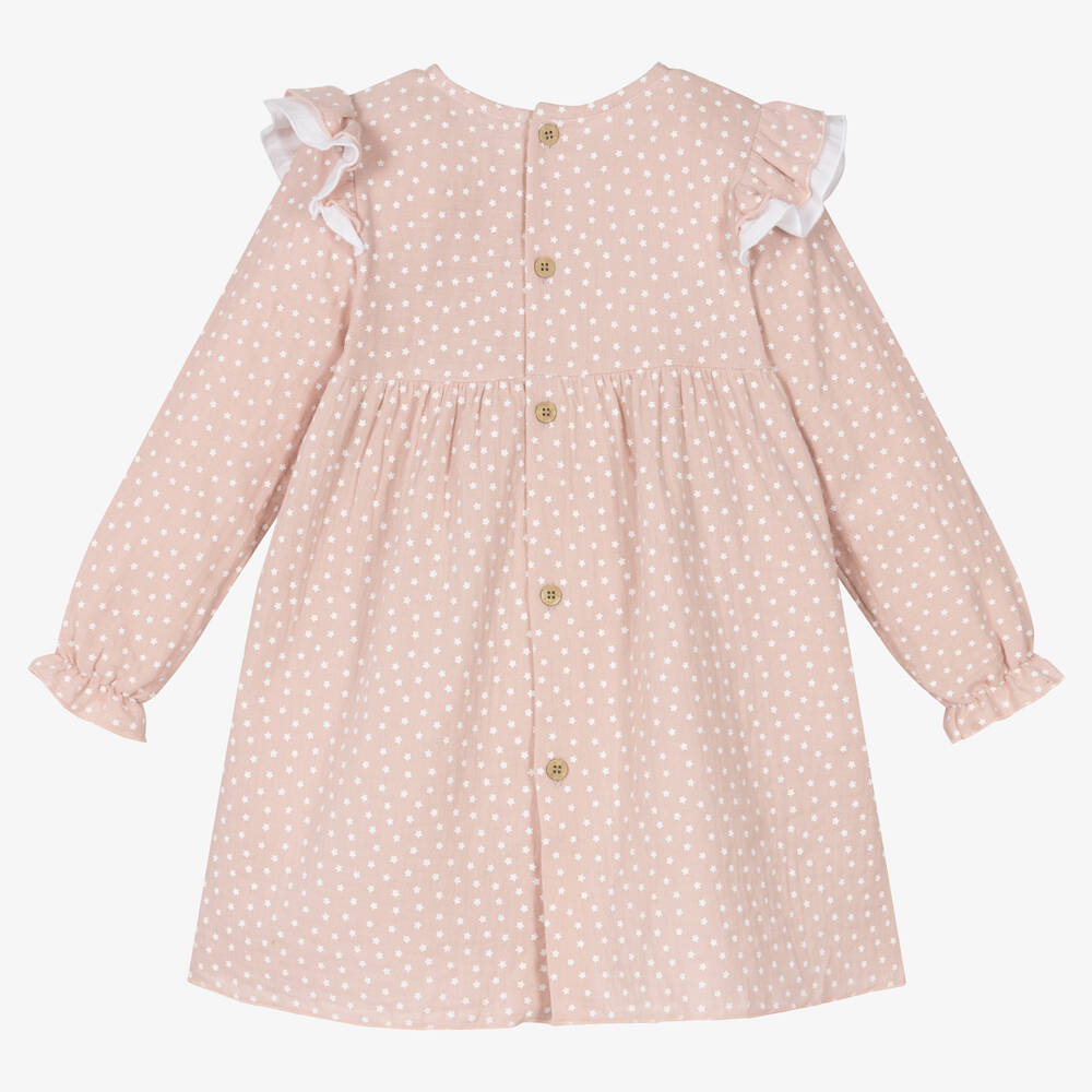 Babidu-فستان قطن لون زهري | Childrensalon Outlet