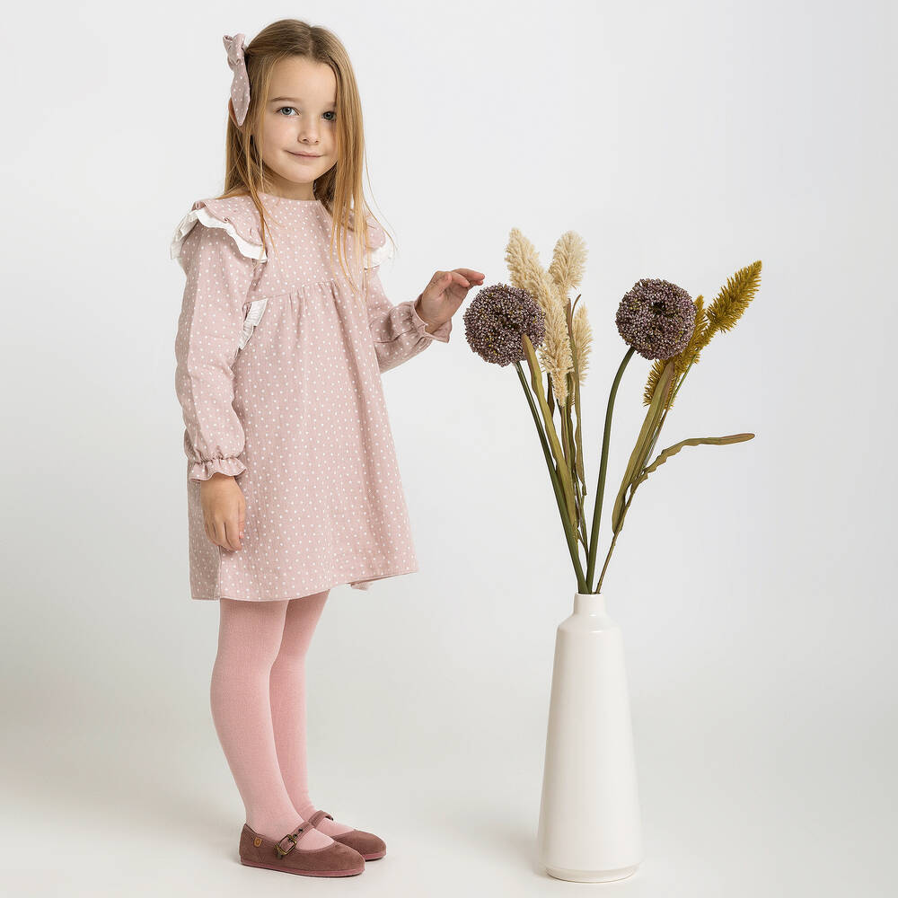 Babidu-فستان قطن لون زهري | Childrensalon Outlet