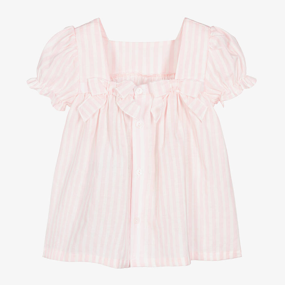 Babidu-فستان أطفال بناتي قطن لون زهري | Childrensalon Outlet