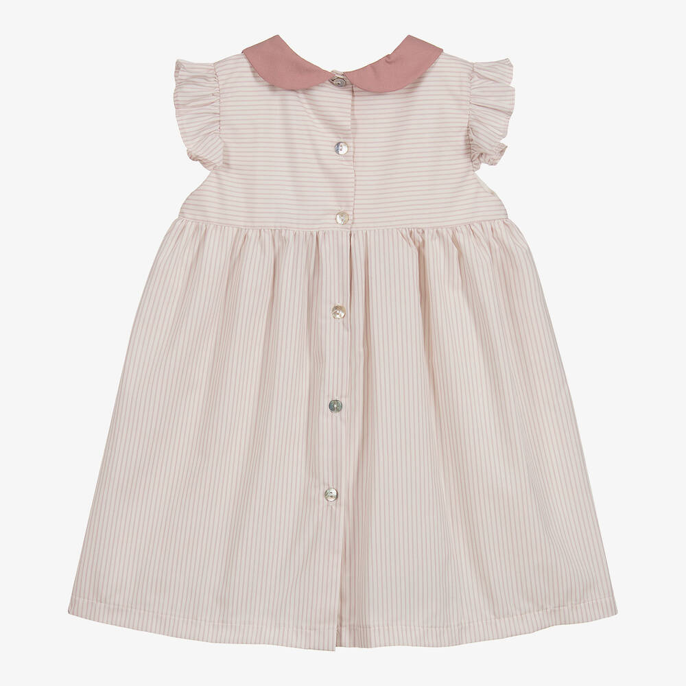 Babidu-Girls Pink Striped Dress | Childrensalon Outlet