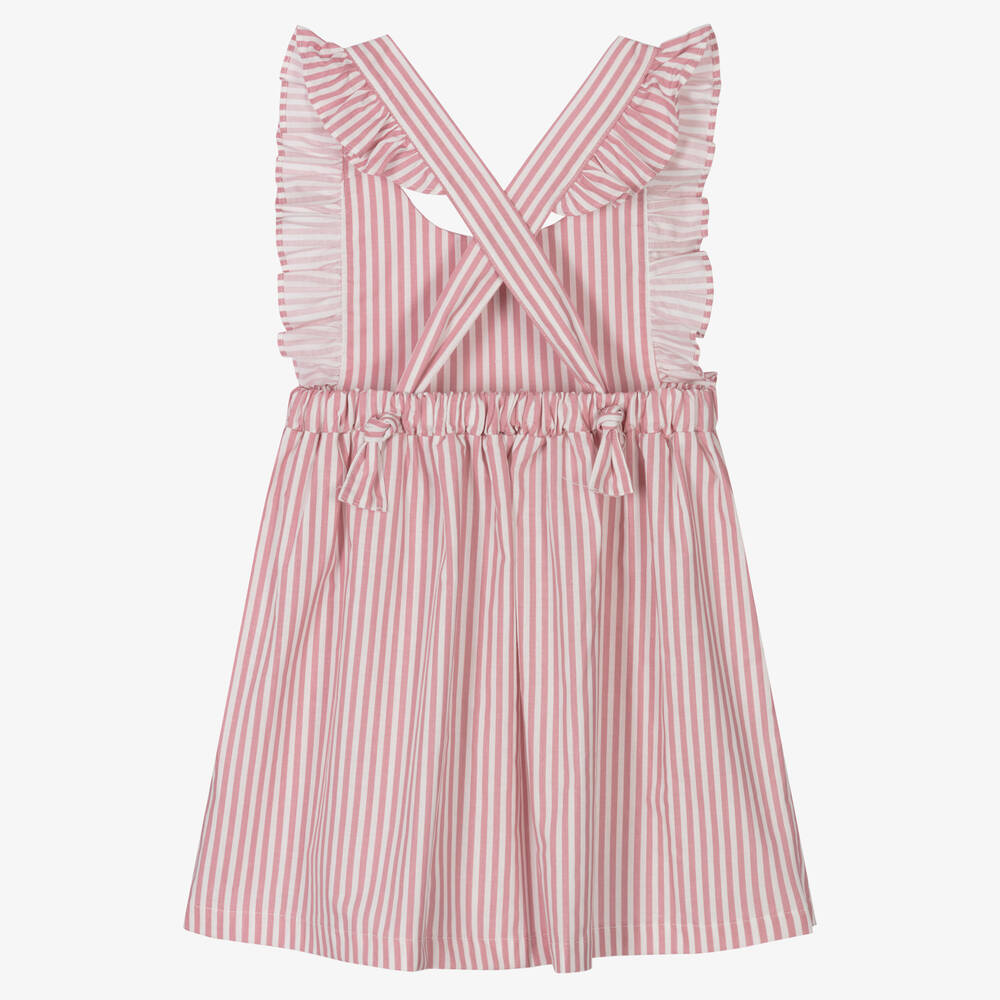 Babidu-Girls Pink Striped Dress | Childrensalon Outlet