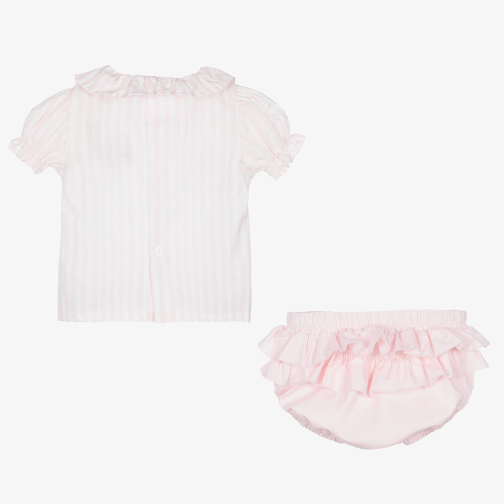 Babidu-Топ и розовые шорты в полоску | Childrensalon Outlet