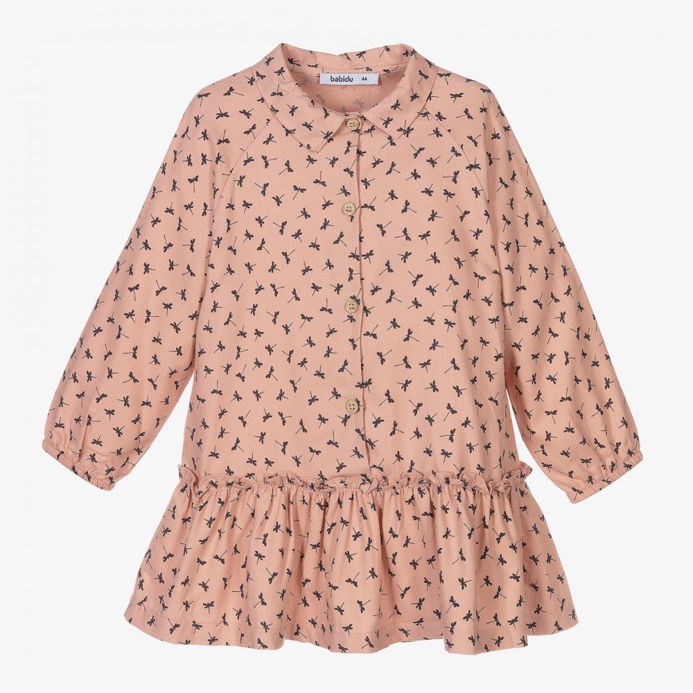 Babidu - Robe rose en viscose Fille | Childrensalon