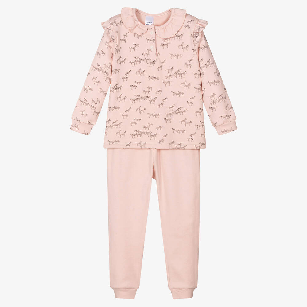 Babidu-Girls Pink Zebra Pyjamas | Childrensalon Outlet